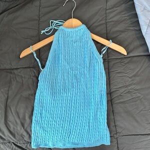 Y2K Gap Blue Knit Halter Top